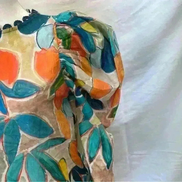 NWT NIC + ZOE Citrus Grove Puff Sleeve Top. - Picture 6 of 10